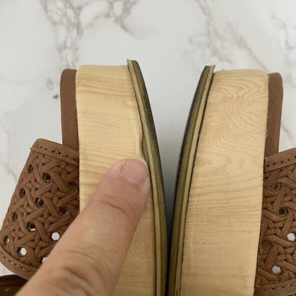 Dr. Scholl's Original Collection Sandals Sz 7.5M Brown  Slip On Comfort Platform - Picture 5 of 11